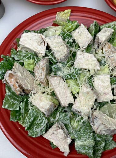 smoked chicken caesar salad