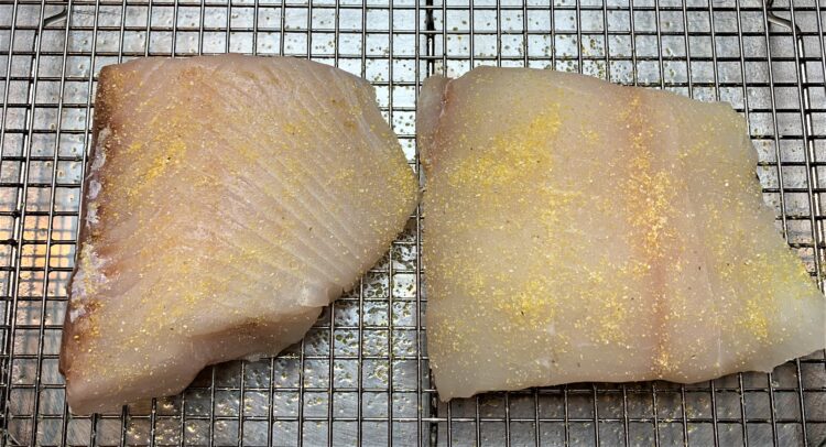 halibut with corn meal coating