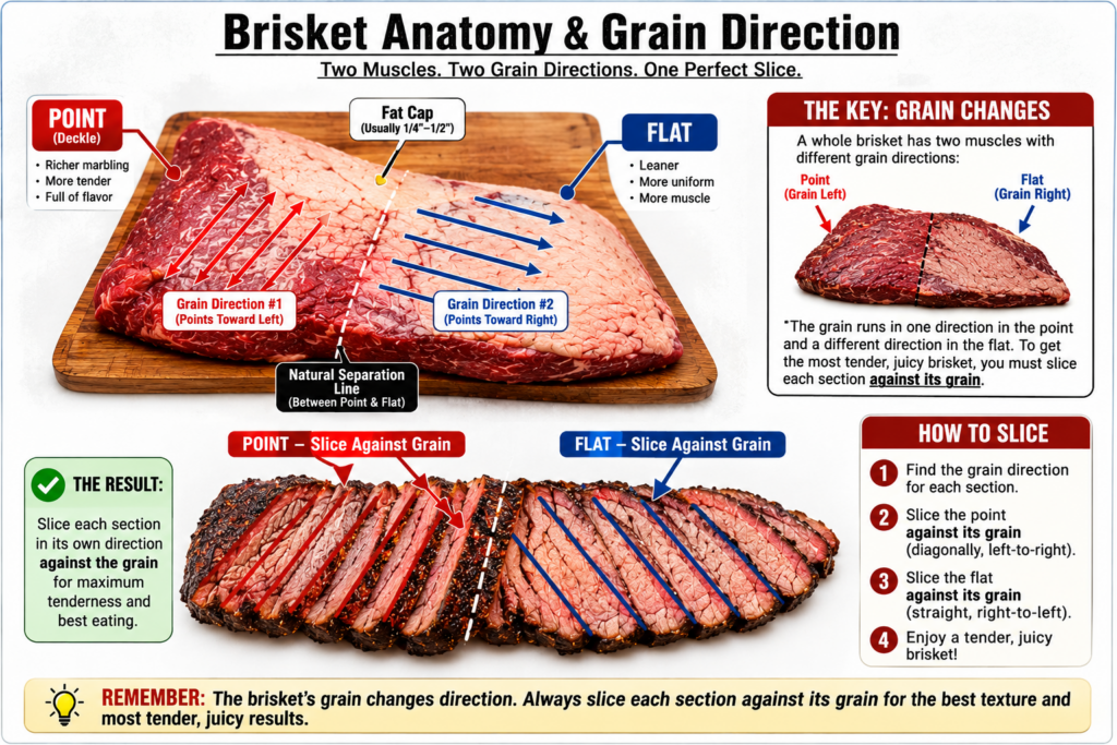 beef brisket anatomy and grain